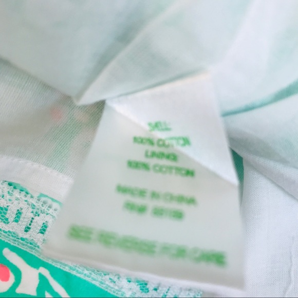 Lilly Pulitzer Vintage Lace Skirt Beach Bash Green - Picture 7 of 8